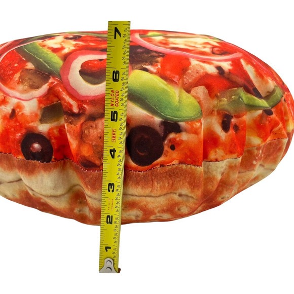 Pizza Pillow Round 14 Inch Supreme Throw Couch Sofa Bed Travel Car Dorm Camping - Picture 5 of 5